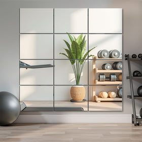 Delma wall-mount mirror tiles suit tile or closet walls for stylish updates.