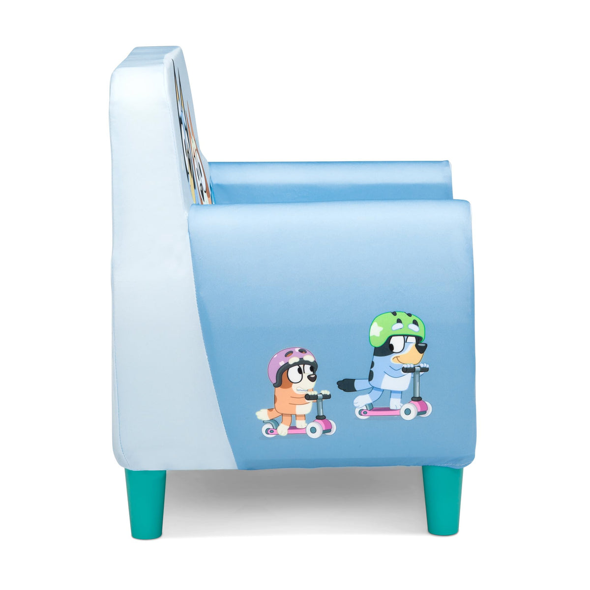 Delta Children Bluey Foam Chair showcases Bluey artwork to spark imagination