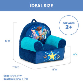 Delta Children Cozee Buddy Chair easy-grab handle for moving between rooms.