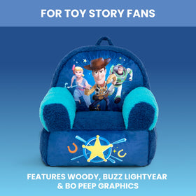 Delta Children Cozee Buddy Chair Toy Story Bo Peep graphic for kid-friendly lounge.