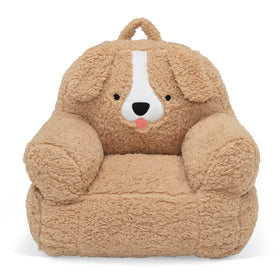 Delta Children Cozee Buddy Dog Chair front view, cozy reading nook for toddlers.