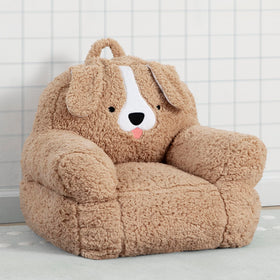 Delta Children Cozee Buddy Dog Chair plush-texture delivers soft, relaxing seating.