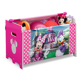 Delta Children Minnie Mouse playroom set view highlights coordinated design