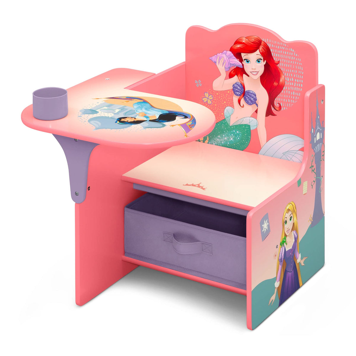 Delta Children Disney Princess chair desk assembly ready for preschool seating.