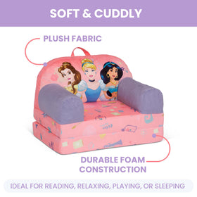 Delta Children Disney Princess Cozee Buddy chair pink dimension overview