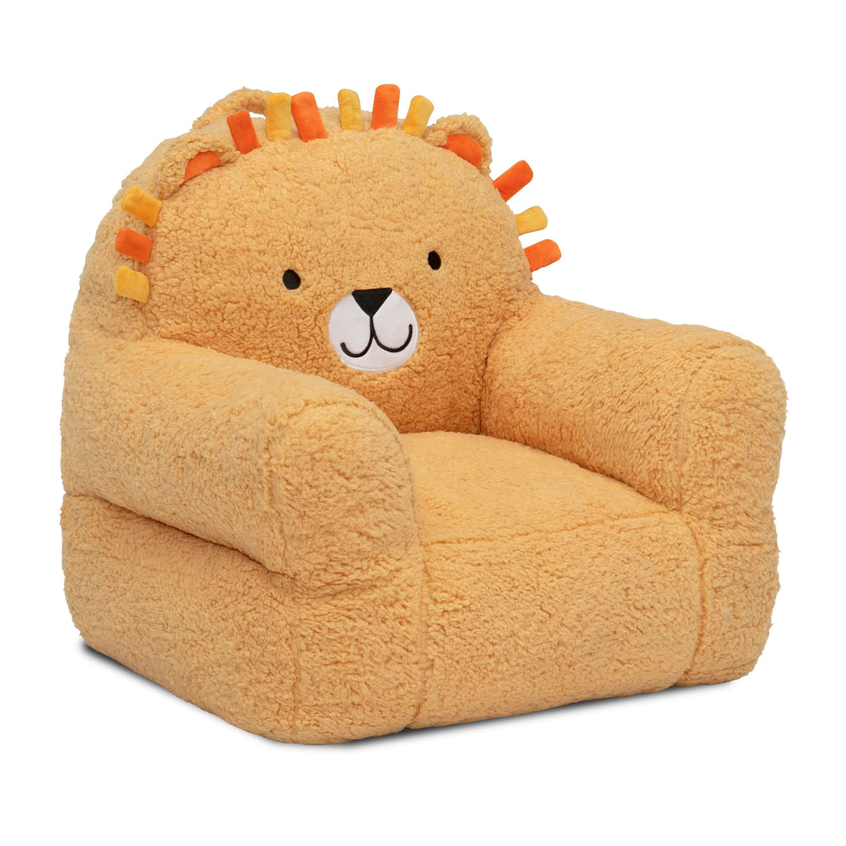 Delta Children Lion Cozee Buddy Chair orange expansion after unboxing