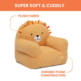 Delta Children Lion Cozee Buddy Chair orange handle for easy movement
