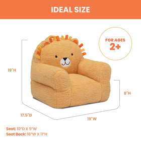 Delta Children Lion Cozee Buddy Chair orange seat dimensions for toddlers
