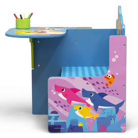Delta Children low-profile desk is easy for preschoolers to access and use.