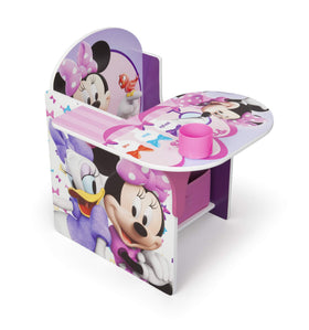Delta Children Minnie Mouse chair desk storage bin; tidier play and study areas.