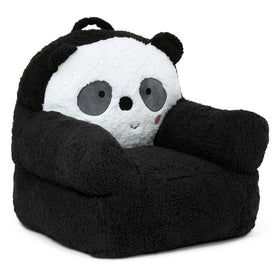 Delta Children Panda Cozee Buddy Chair expands to a comfy seat after unboxing