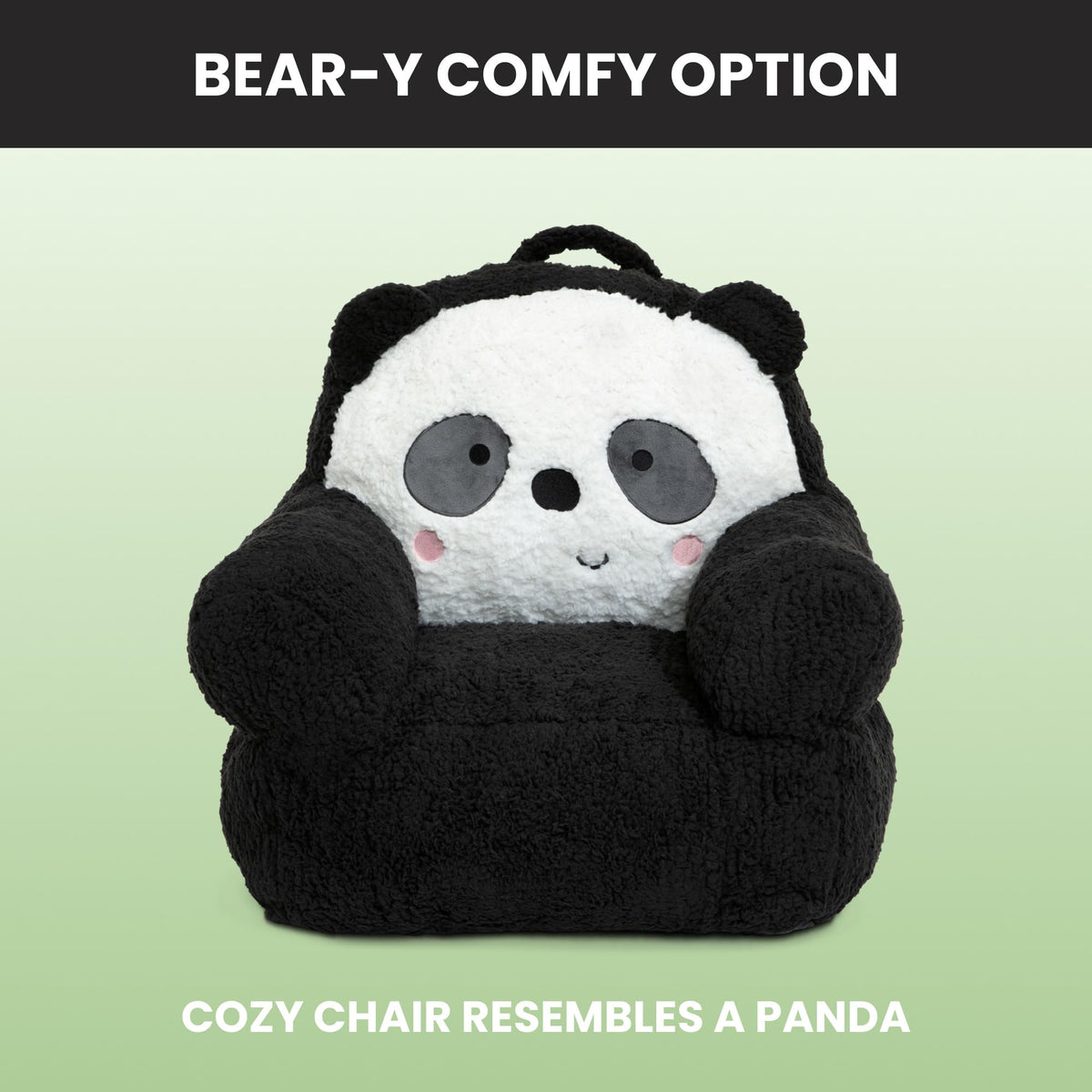 Delta Children Panda Cozee Buddy Chair panda detail adds friendly charm
