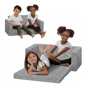 Delta Children Serta Perfect Sleeper 2-Seater Sofa, closed, compact and ready for cozy seating
