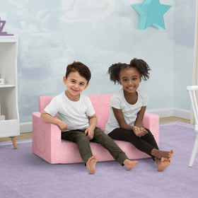 Delta Children Serta Perfect Sleeper Kids Sofa foam-construction delivers lasting comfort.