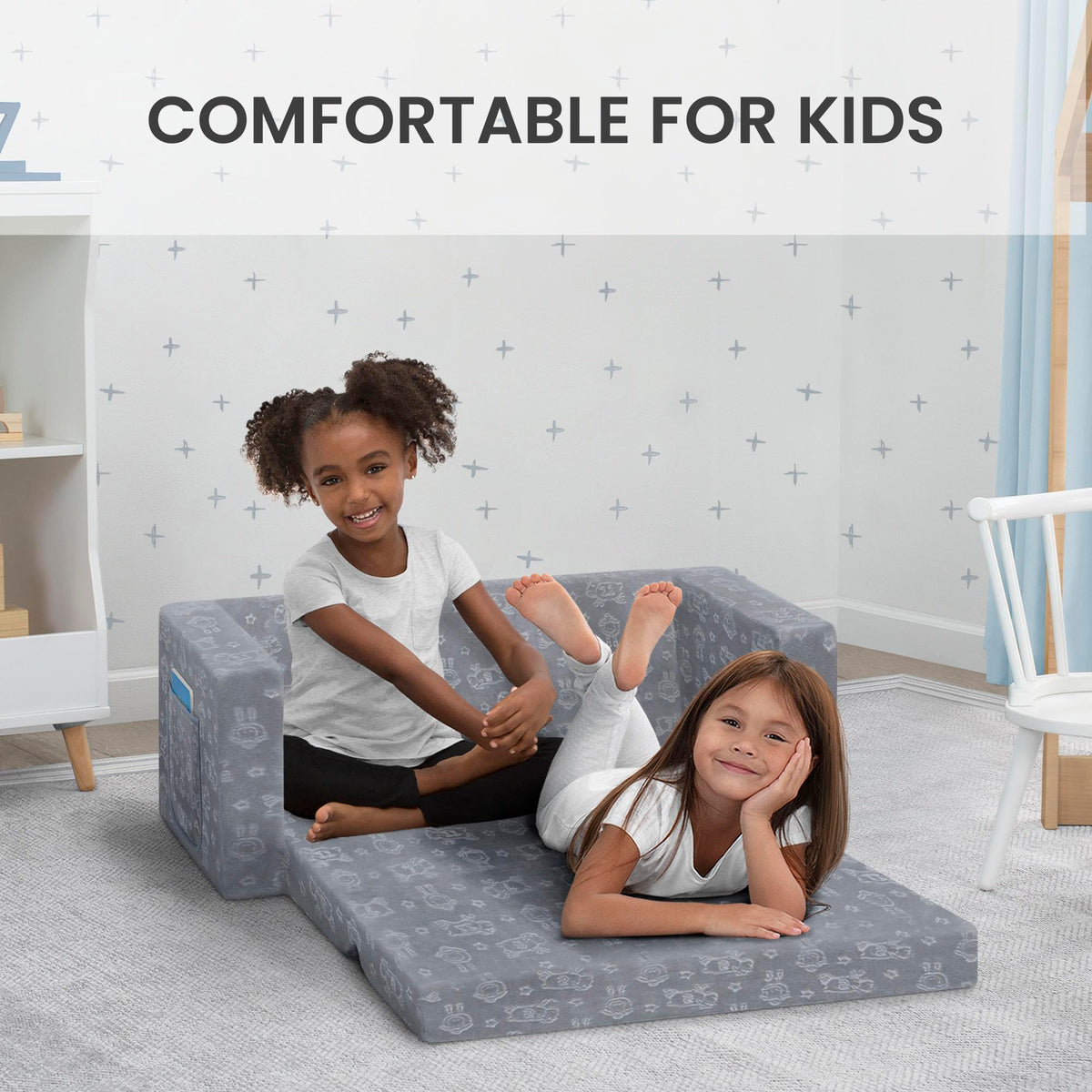 Delta Children Serta Perfect Sleeper slipcover removable and machine washable