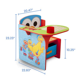 Low-height desk design facilitates independent access for toddlers during coloring or reading.