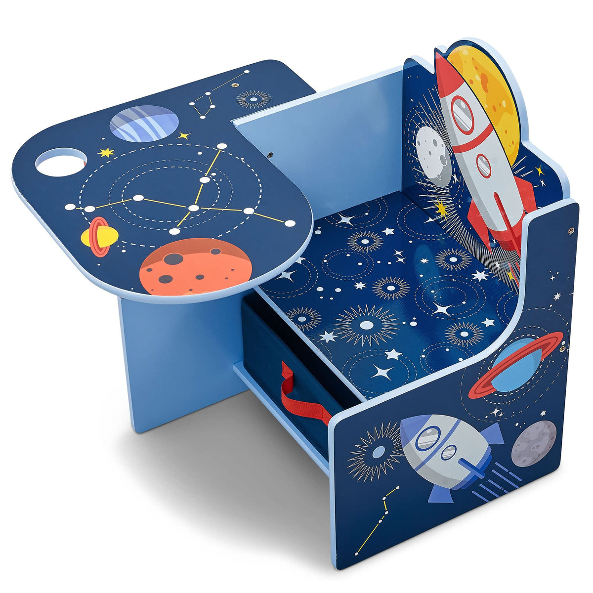 Delta Children Space Adventures snack-time and art-ready surface for kids.