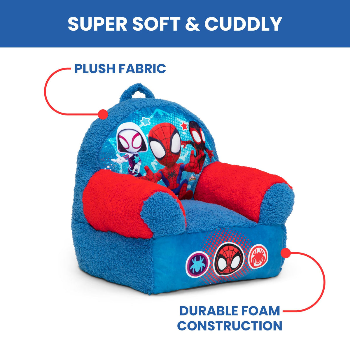 Delta Children Cozee Buddy Chair provides contoured support for growing kids