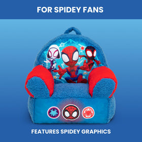 Delta Children Spidey chair features easy-to-grab handle for quick moves