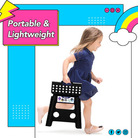 Delxo folding stool compact storage in small spaces.