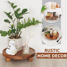 Demigo round tray used as soap or candle riser in bathroom or kitchen.