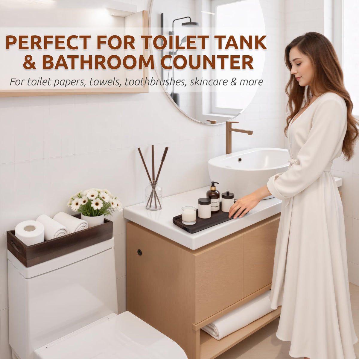 Demigo spa-display setup using the vanity tray for elegant styling.