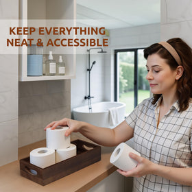 Demigo varnished acacia finish resists moisture and fading.