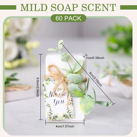 Demissle greenery gift card features elegant thank-you notes for guests.