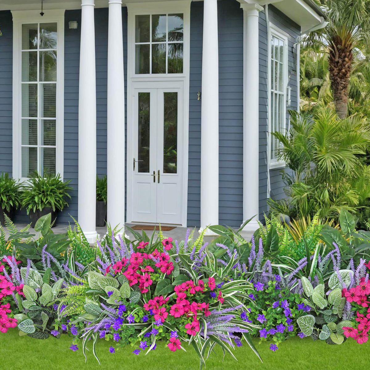 DEMIUKO artificial grasses resemble fresh lawns on any surface