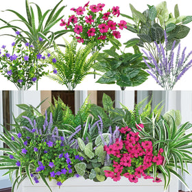 DEMIUKO outdoor artificial plants with fake daisies for bright patio decor