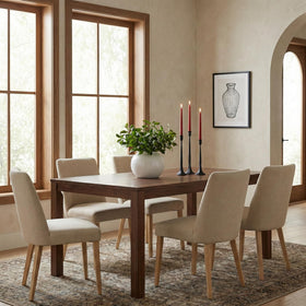 Denique iron taper candle holder dining table setup enhances ambience