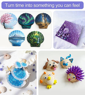 Denking shells with smooth inner surfaces ideal for painting and resin projects