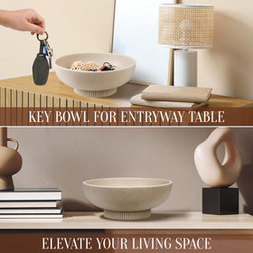 Deobath bowl used as entryway table decor with keys and small items