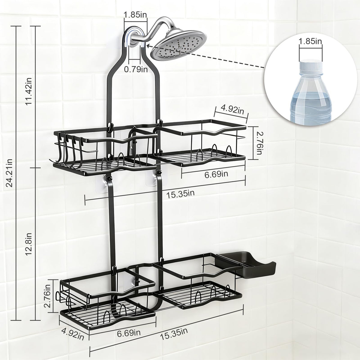 Depecal four removable hooks offer flexible mounting options.