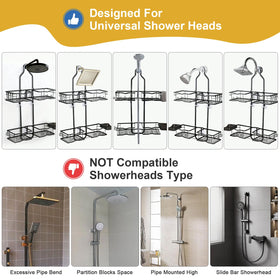 Depecal anti-slip middle suction cups provide double hold on tiles or glass.