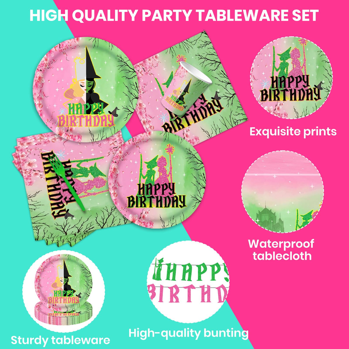 DEPOVTE Witch banner adds whimsical party backdrop
