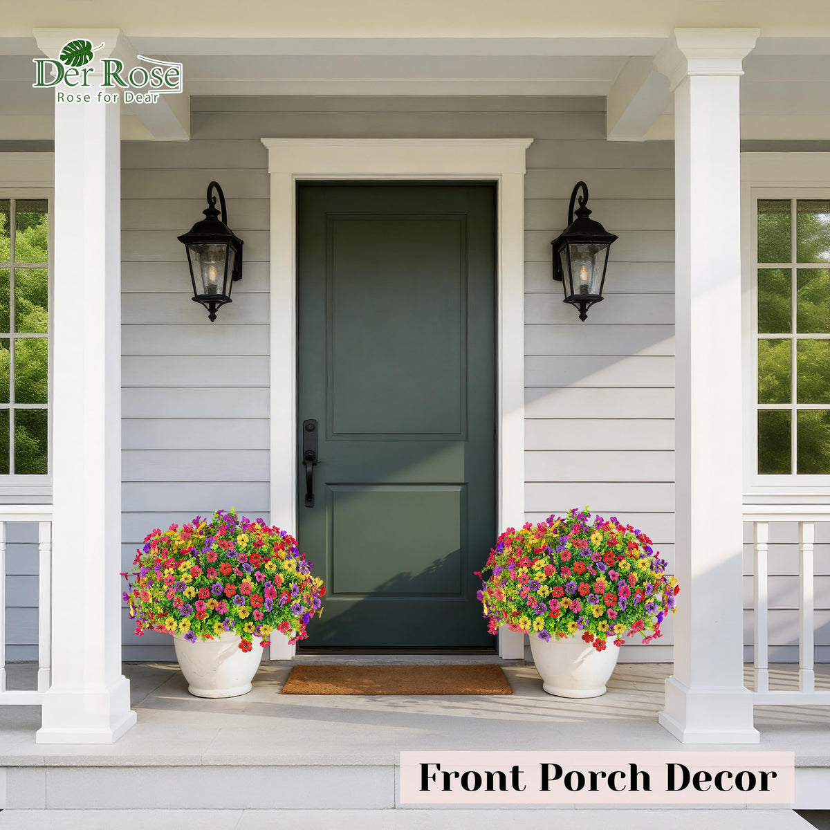 Der Rose 24 bundles outdoor flowers durable against wind and sun for year-round display