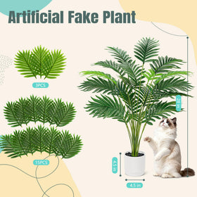 Der Rose 28in palm tree assembly highlights quick setup for full look.