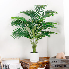 Der Rose 28in palm tree full-height shows versatile presence for corners.