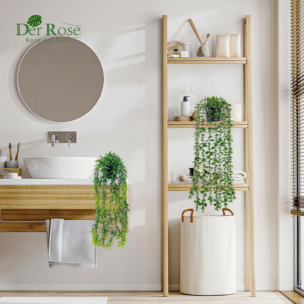 Der Rose mandala vine hanging decor brings a natural wall focal point.