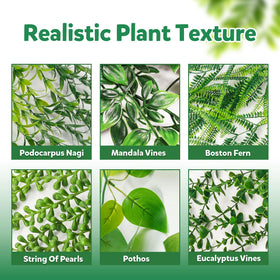 Der Rose podocarpus nagi hanging adds lush texture to bathrooms and kitchens.
