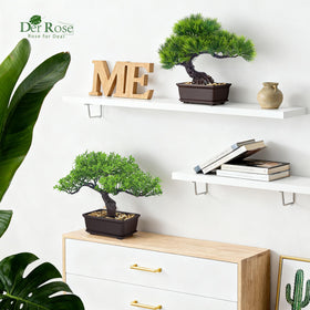 Der Rose artificial bonsai two-pack perfect for office desks and shelves.