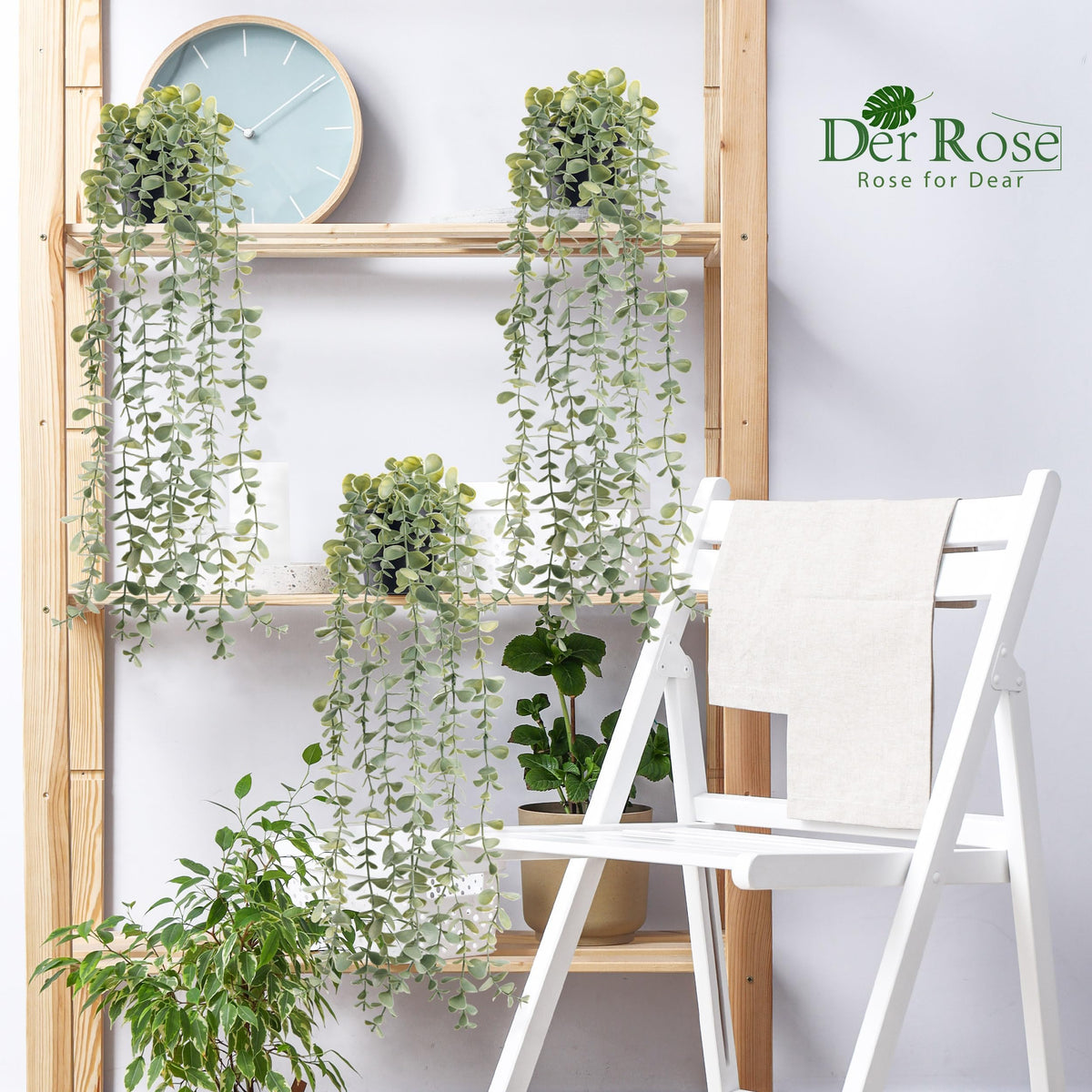 Der Rose bathroom decor faux plants bring fresh look without maintenance