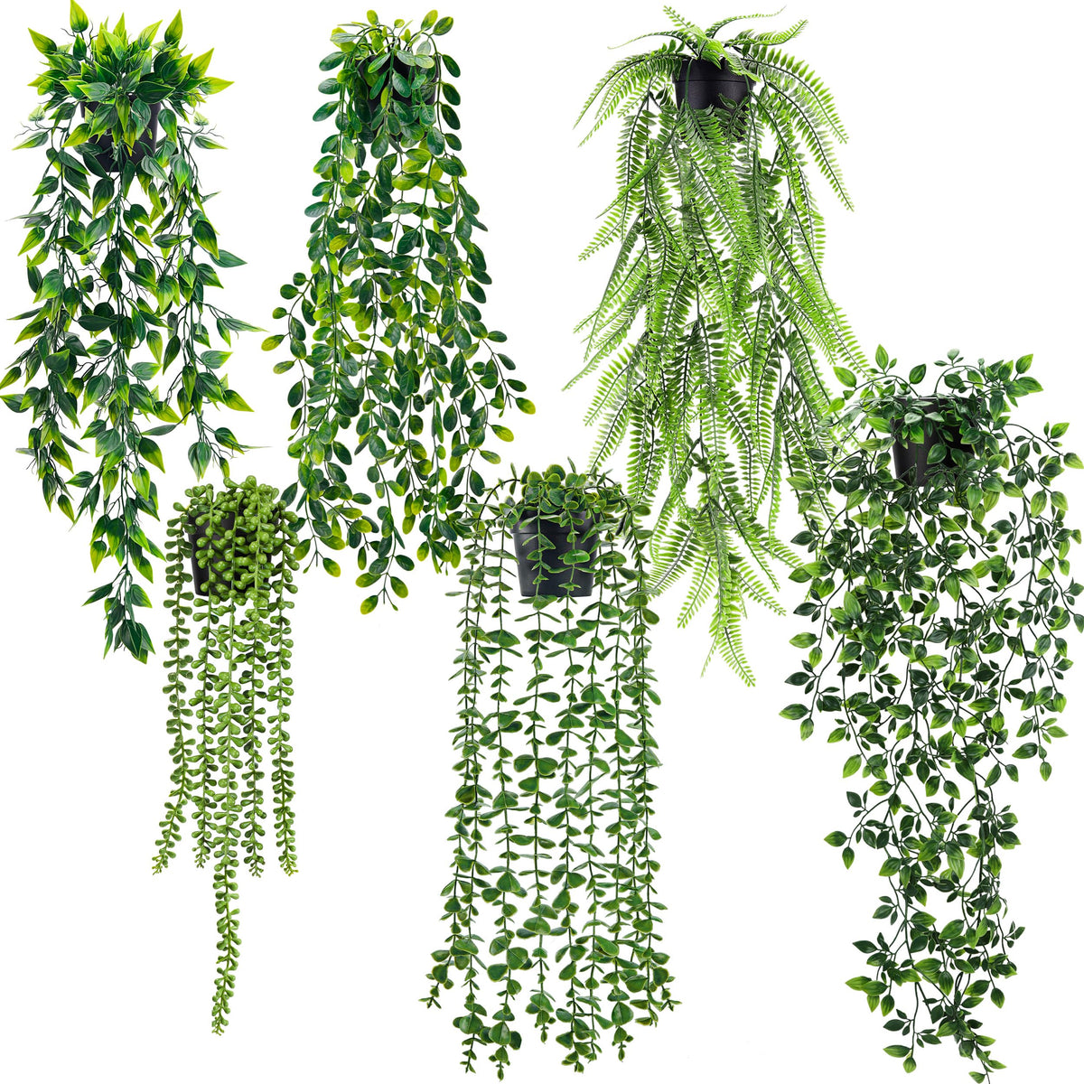 Der Rose eucalyptus vine 6pack: lifelike hanging greenery for bathroom or kitchen decor