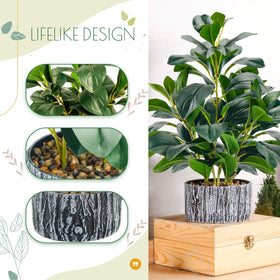 Der Rose fake plants suit living rooms, kitchens, offices, and more.