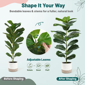 Der Rose indoor outdoor faux plant fiddle leaf fig for versatile placement