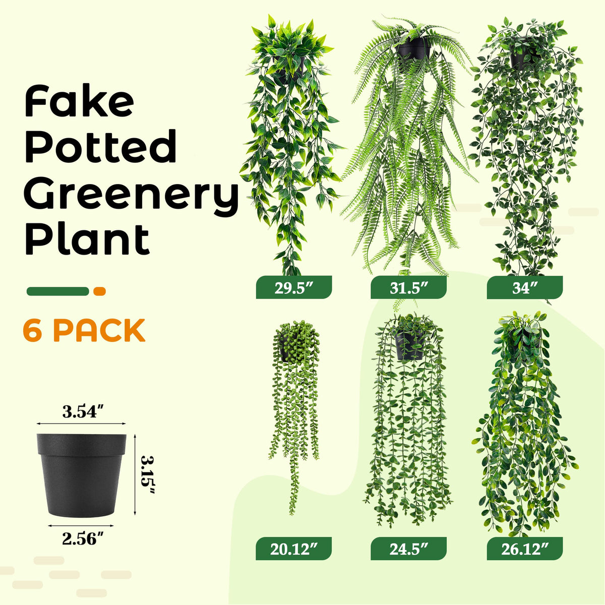 Der Rose locust vine 6pack: versatile faux hanging plants for indoor spaces