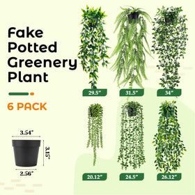 Der Rose locust vine 6pack: versatile faux hanging plants for indoor spaces