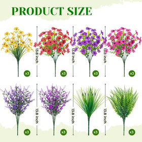 Der Rose outdoor faux plants brighten planters and porches without watering