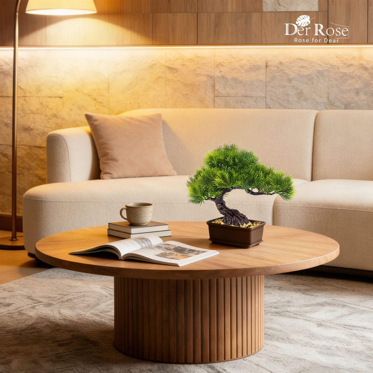 Der Rose shelf decor mini plants enhancing modern living spaces with subtle greenery.
